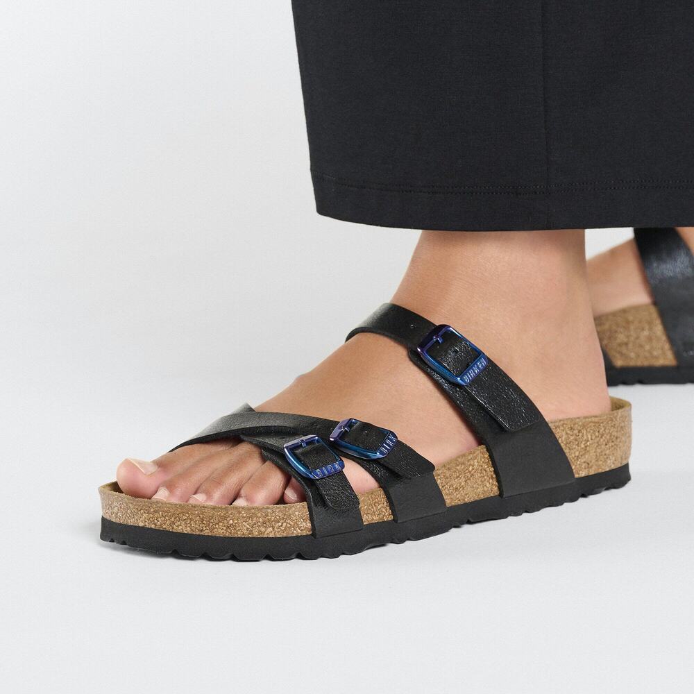 Birkenstock Franca Birko-Flor Graceful Licorice Regular Wide Oil Slick 40 9-9.5